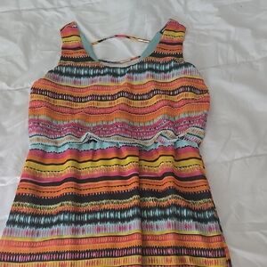 Colorful Striped Sleeveless Dress
